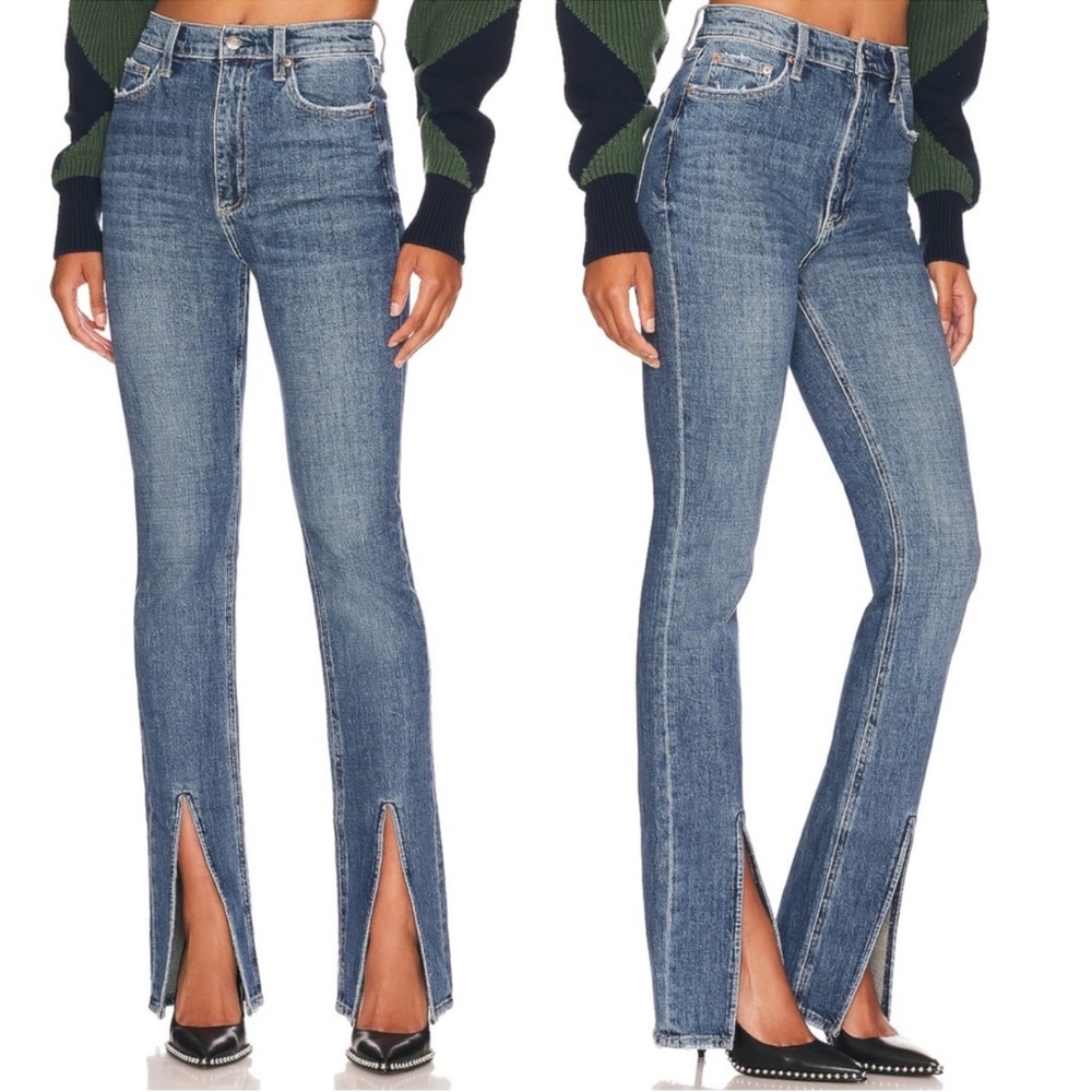 Revolve PISTOLA Jeans Colleen High Rise Slim Flare in Willow‎ Size 30 NEW